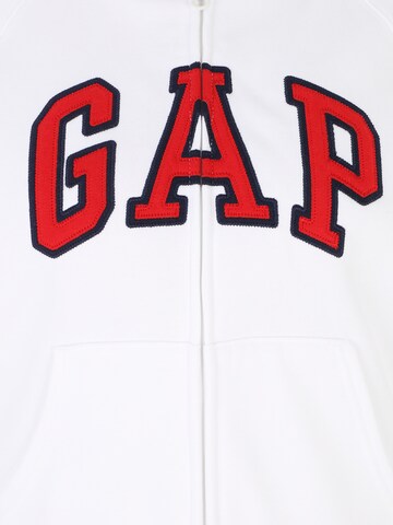 Gap Petite Zip-Up Hoodie 'HERITAGE' in White