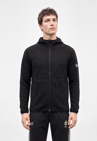 EA7 Emporio Armani Sport szabadidős dzsekik 'VENTUS7' - fekete: elől