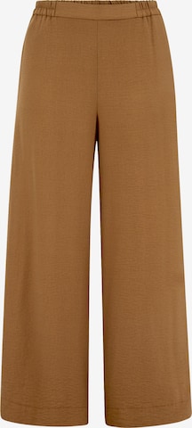 WE Fashion Wide Leg Housut värissä ruskea: etupuoli