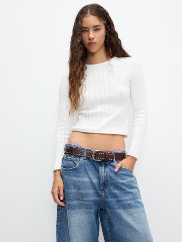 Pull&Bear Trui in Beige: voorkant