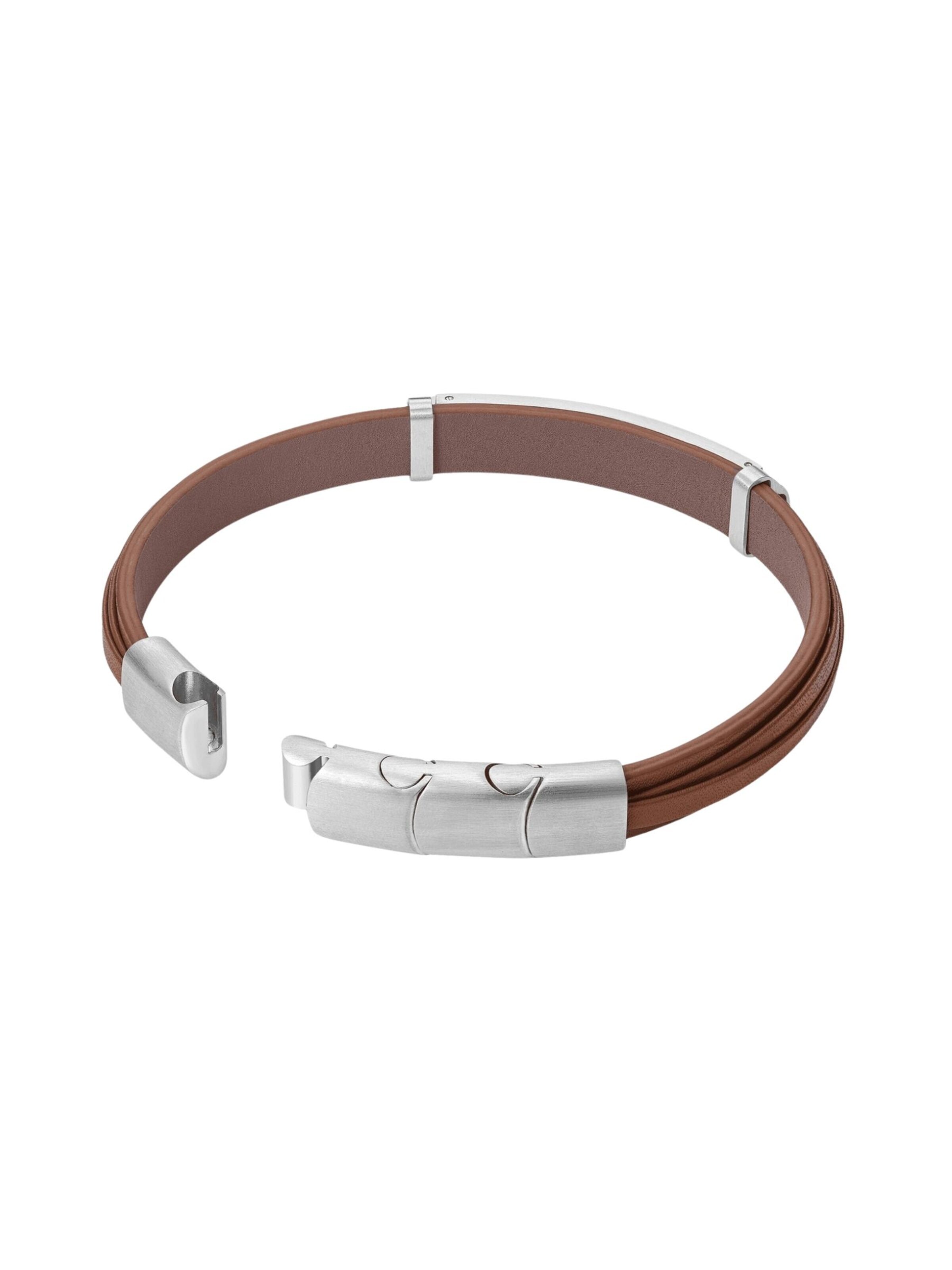 Bracelet 'Looper' POLICE en marron
