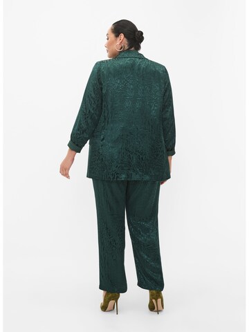 Zizzi Loosefit Broek 'Mria' in Groen