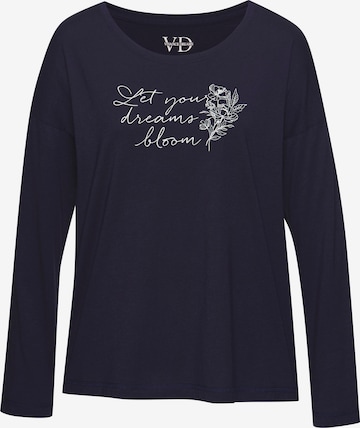 VIVANCE Футболка для сна в Синий: спереди