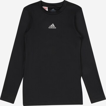 ADIDAS PERFORMANCE Functioneel shirt 'Techfit' in Zwart: voorkant