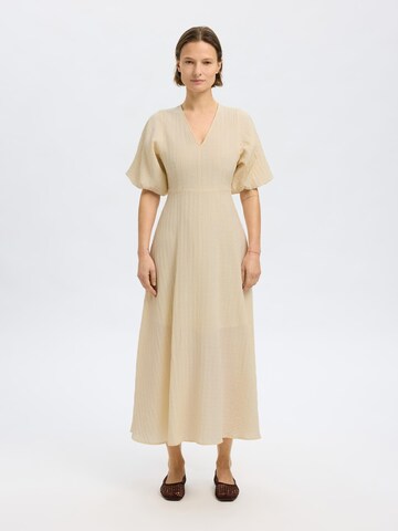 Robe 'SLFMADDIE' SELECTED en beige : devant