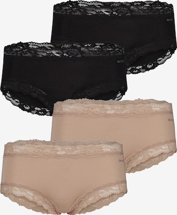 Skiny Boyshorts ' Modal Lace ' in Beige: front