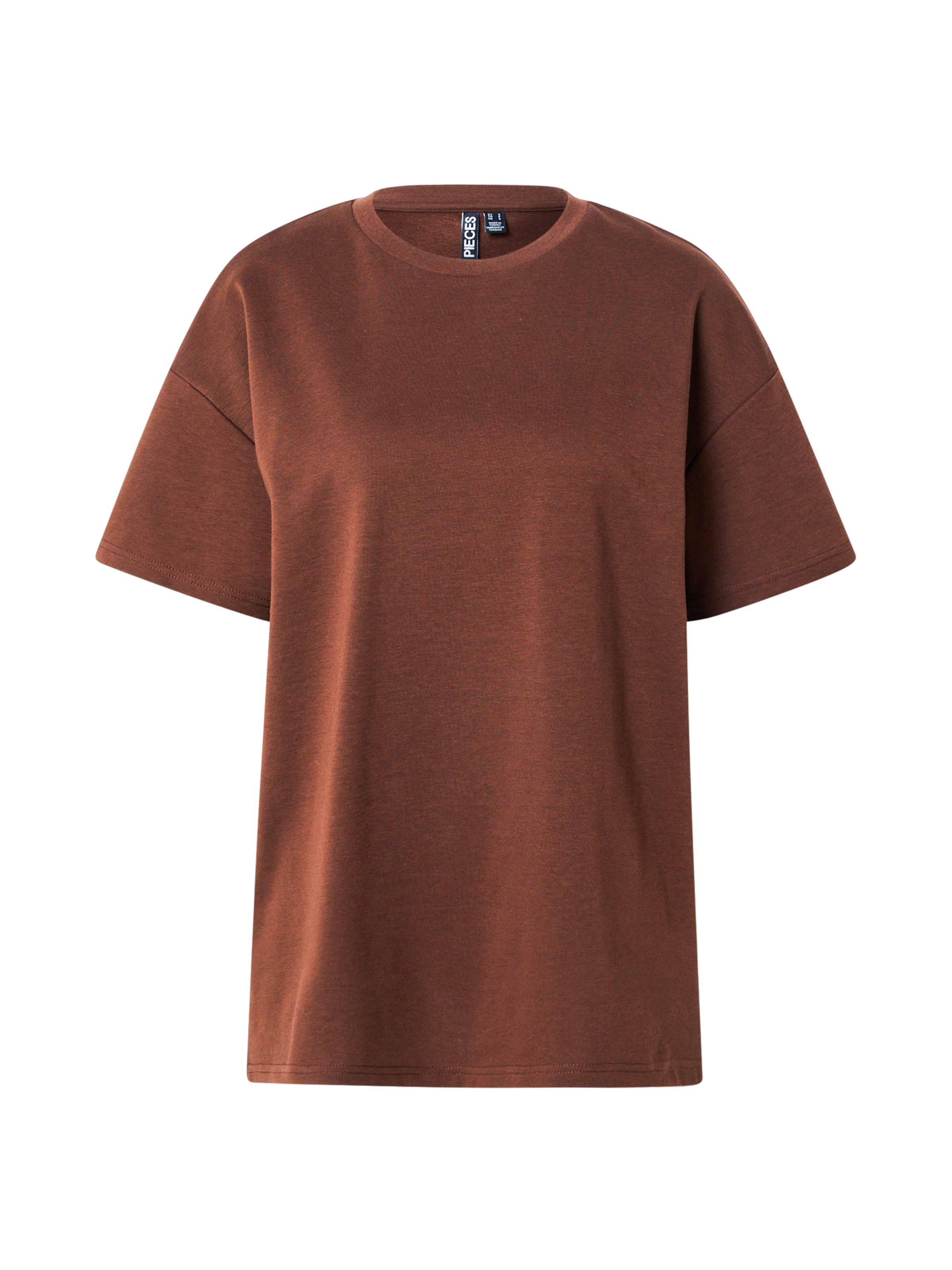 T-shirt 'PCSELMA' PIECES en marron : devant