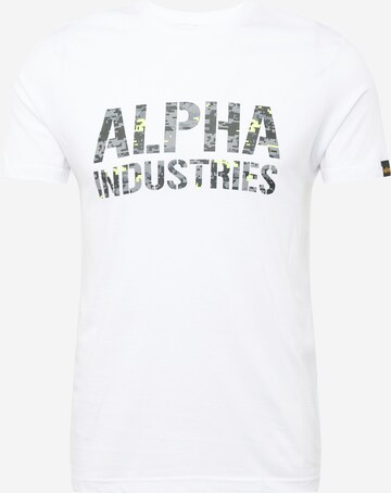 ALPHA INDUSTRIES T-Shirt in Weiß: predná strana