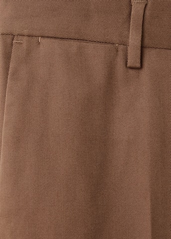 MANGO MAN Regular Pleat-Front Pants in Brown