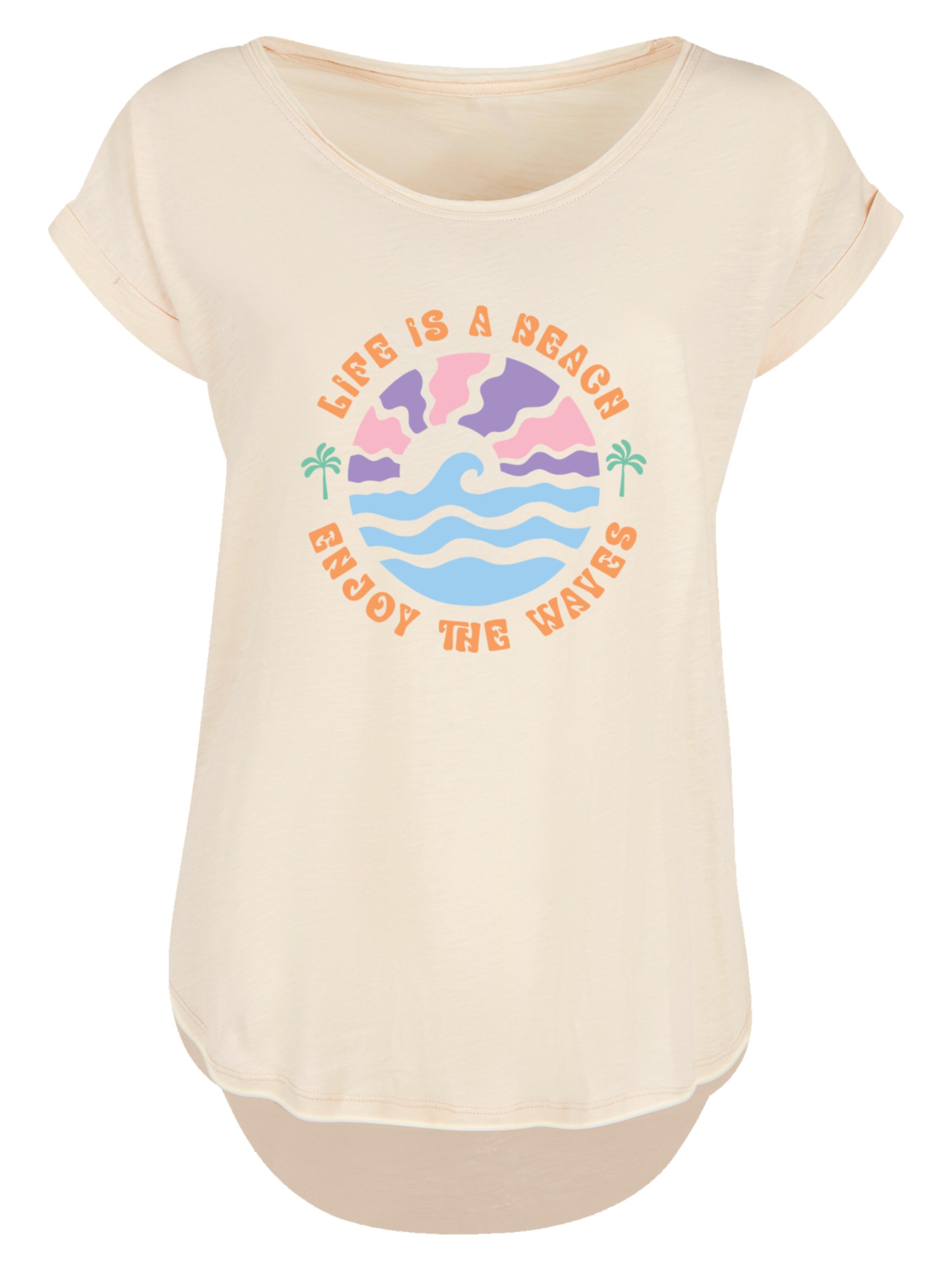 T-shirt F4NT4STIC en beige : devant