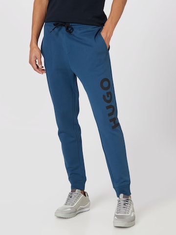 HUGO Red Tapered Trousers 'Dutschi' in Blue: front