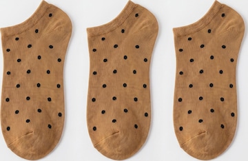 Millo Socken 'Happy Dots' in Beige: Vorderseite