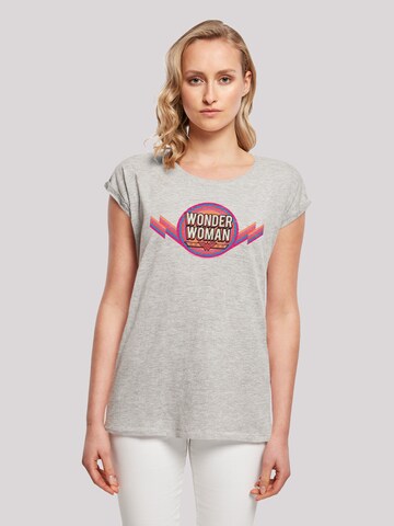 F4NT4STIC T-Shirt 'DC Comics Wonder Woman Rainbow Logo' in Grau: predná strana