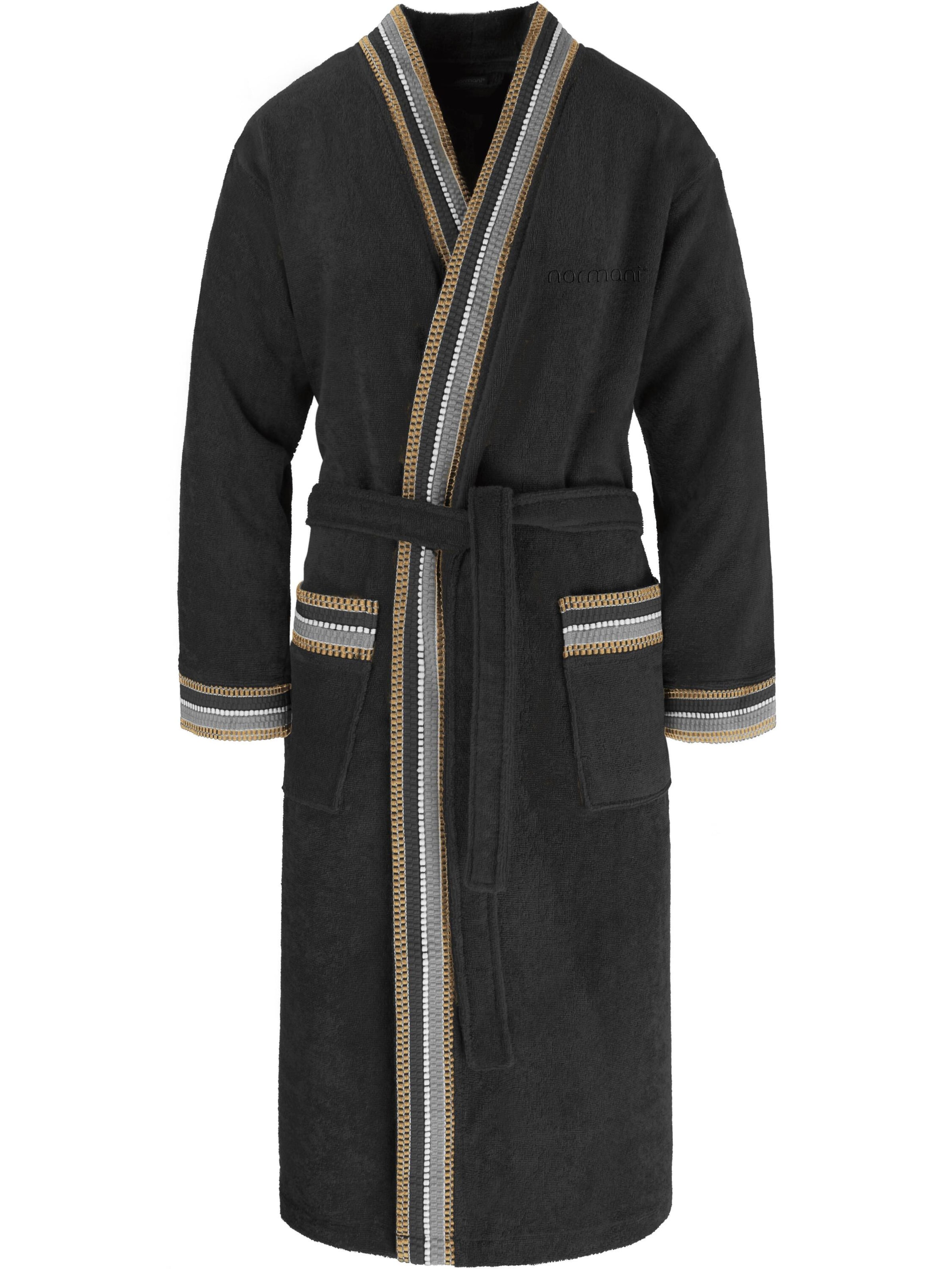 normani Bathrobe long in Black: front
