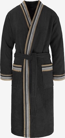 normani Long Bathrobe in Black: front