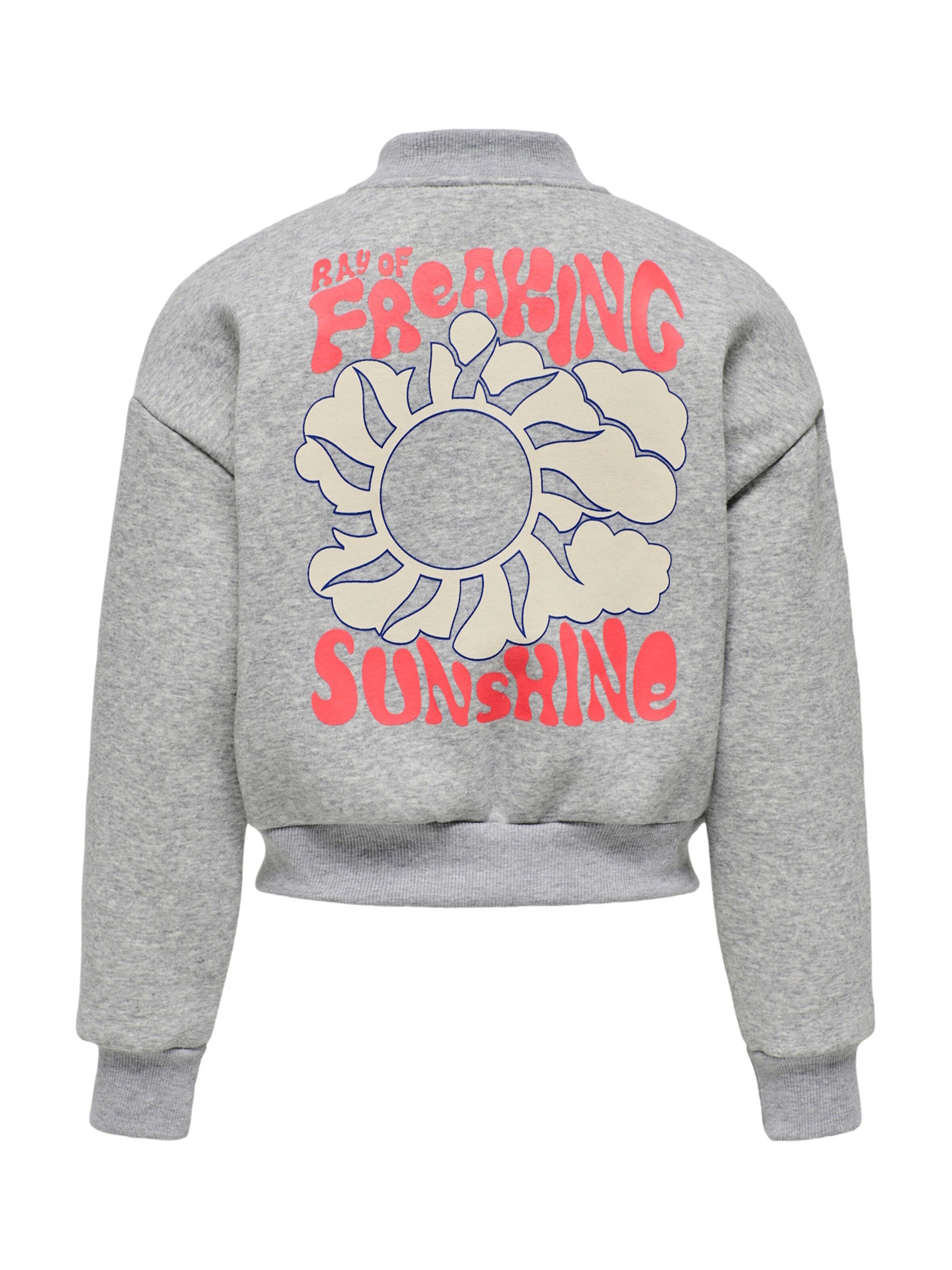 ONLY GIRLS Sweat jacket 'Lovely' in Grey