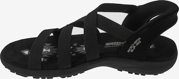 SKECHERS Sandale 'Skechers Slip-Ins: Reggae Slim - Stretch Flex' in Schwarz: Vorderseite