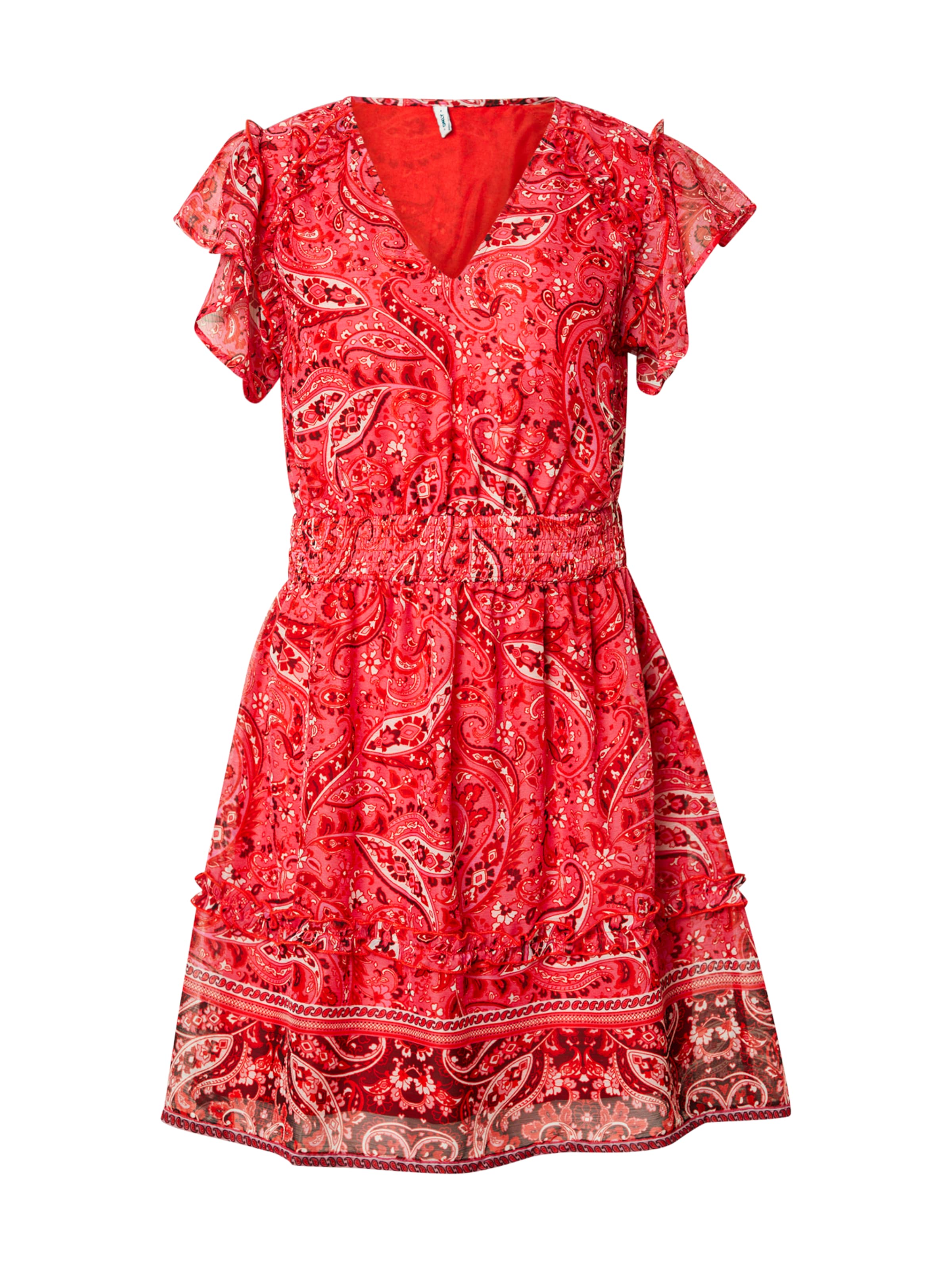 ONLY - Vestido de verano 'ONLVALENTINA' en rojo: frente