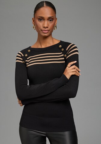 Bruno Banani LM Pullover in Schwarz: Vorderseite