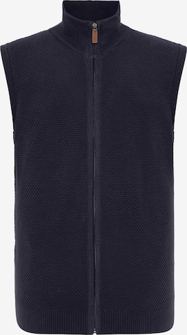 Felix Hardy Gebreid vest in Blauw: voorkant