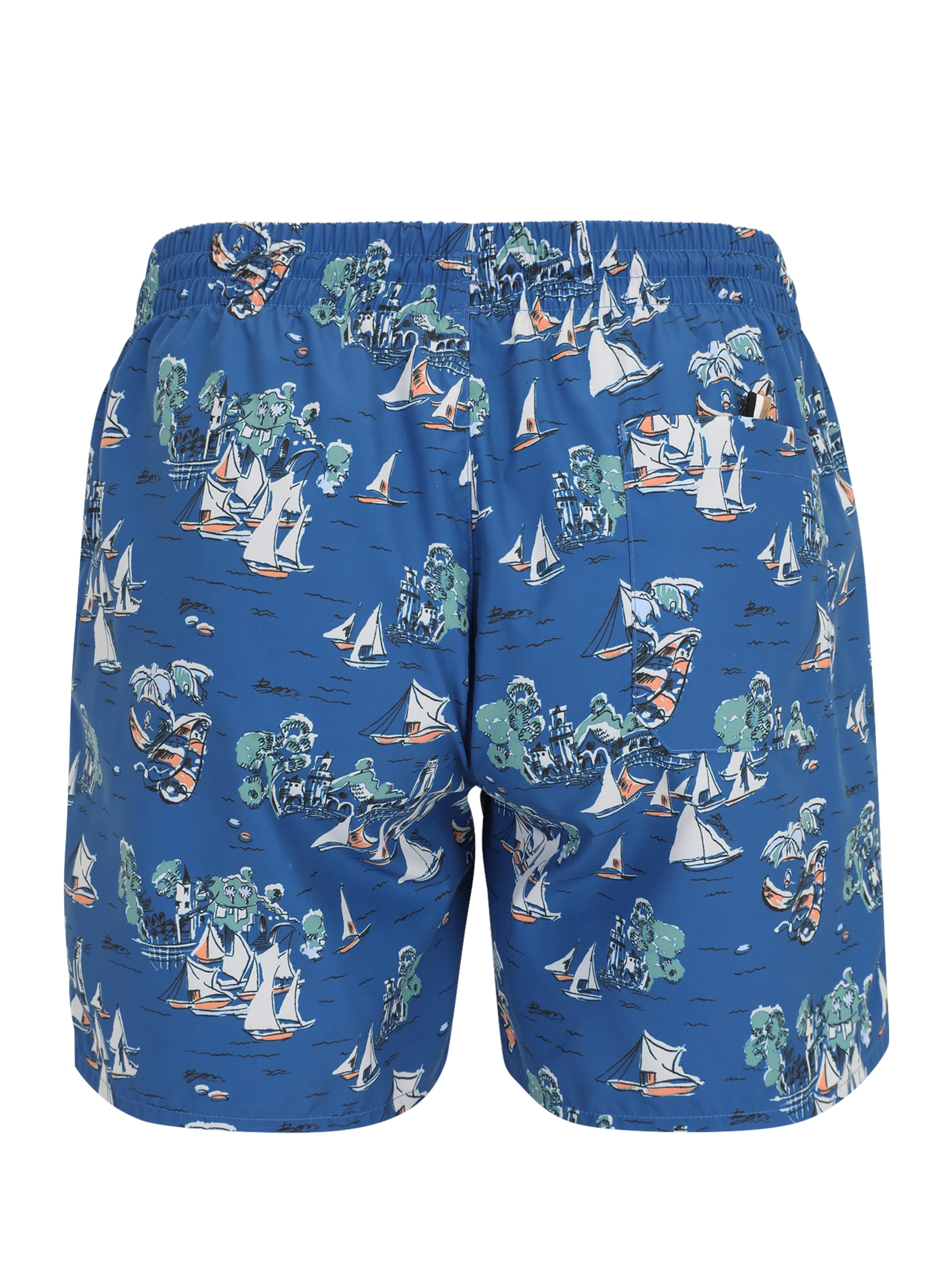 BOSS Badeshorts 'Piranha' i blå