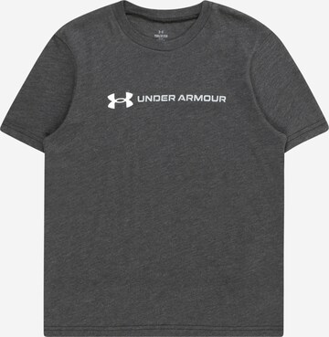 UNDER ARMOUR Funkcionalna majica 'WORDMARK' | siva barva: sprednja stran