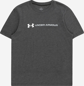 UNDER ARMOUR Functioneel shirt 'WORDMARK' in Grijs: voorkant
