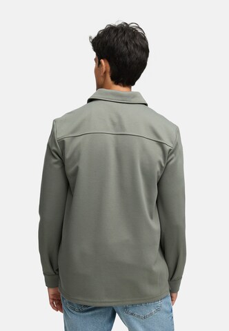 INDICODE JEANS Comfort fit Button Up Shirt 'Nello' in Grey
