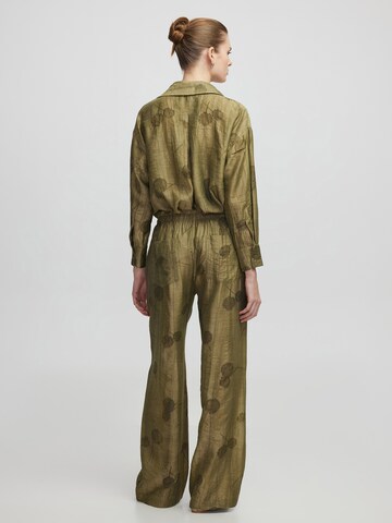 Ipekyol Wide leg Broek 'Jacquard' in Groen
