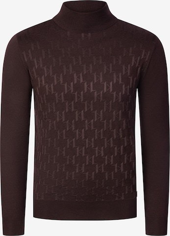 Pull-over Karl Lagerfeld en marron : devant