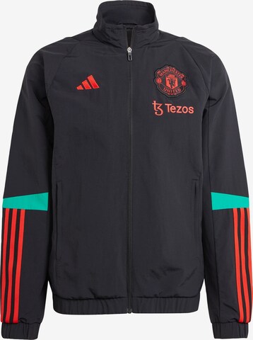 ADIDAS PERFORMANCE Athletic Jacket 'Manchester United' in Black: front