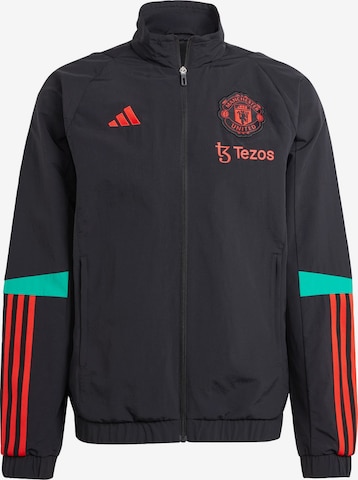 ADIDAS PERFORMANCE Sportjas 'Manchester United' in Zwart: voorkant