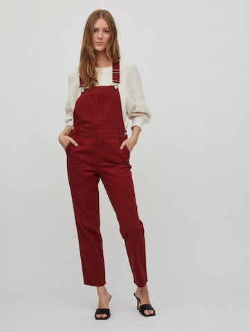 VILA Regular Jean Overalls 'KATTY' in Red: front