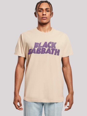 T-Shirt 'Black Sabbath' F4NT4STIC en beige : devant