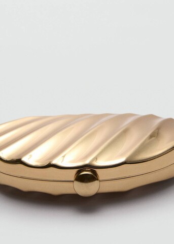 MANGO Clutch 'Fusili' in Gold