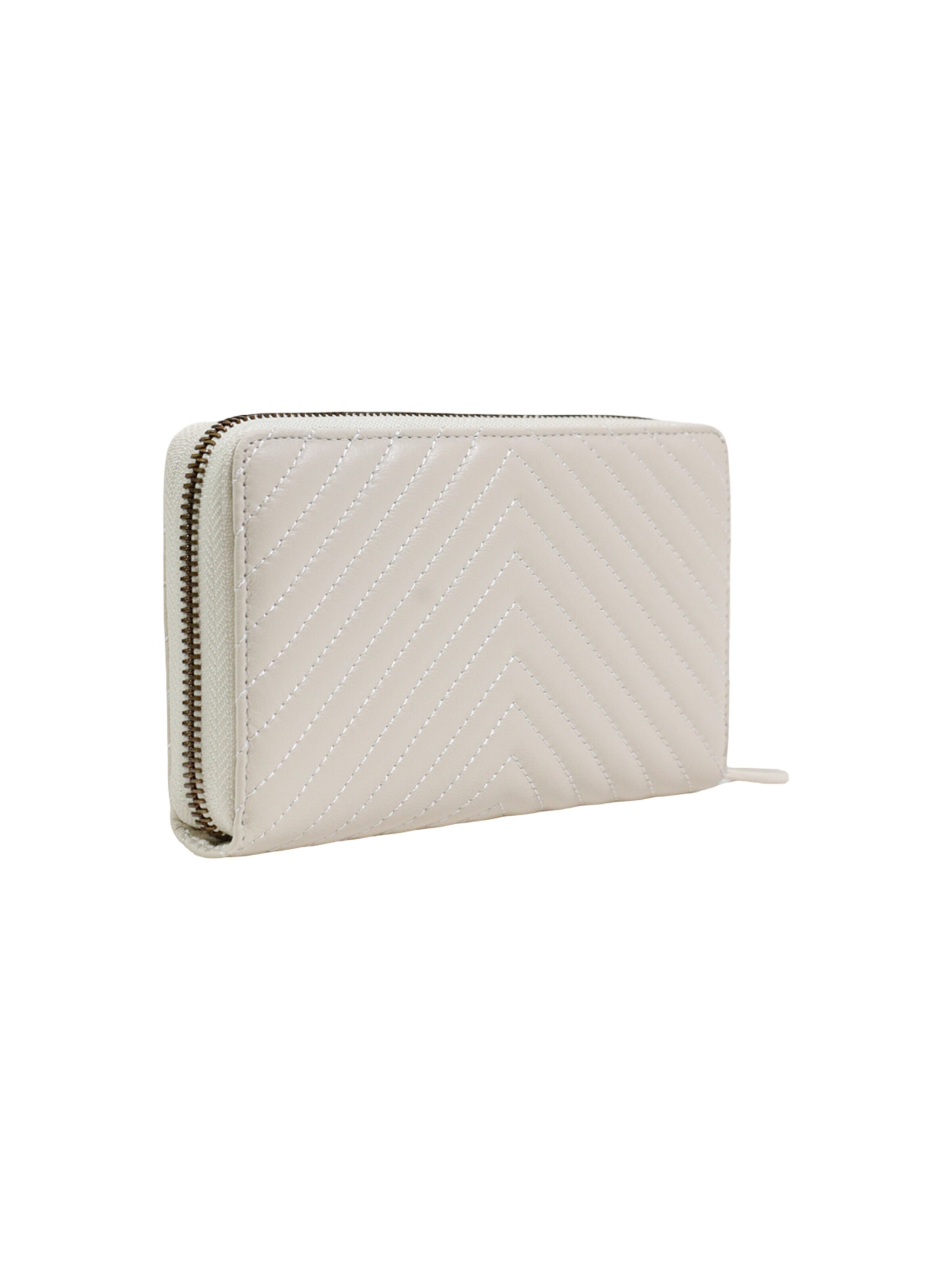 Portamonete 'RYDER ZIP AROUND SHEEP NAPPA CHEVRON 100250 A0GK' di PINKO in bianco