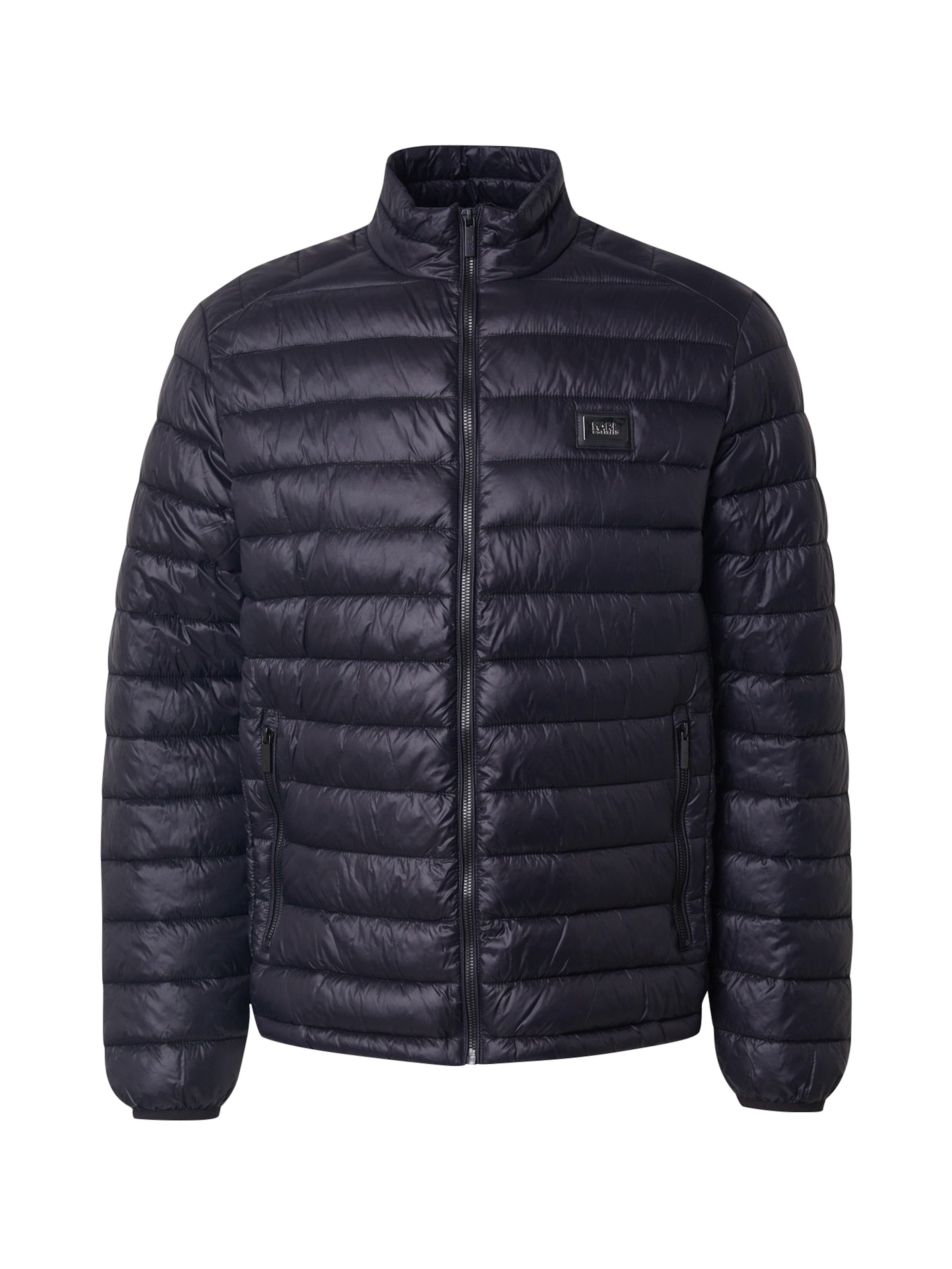 Karl Lagerfeld Φθινοπωρινό και ανοιξιάτικο μπουφάν σε μαύρο: μπροστά