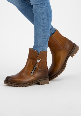 Travelin Ankle Boots 'Vartae ' in Brown: front