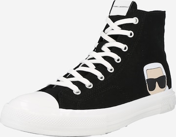 Karl Lagerfeld Sneakers hoog 'KAMPUS III' in Zwart: voorkant