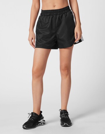 Plein Sport Regular Sports trousers in Black: front
