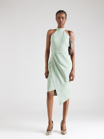 Lipsy Cocktail Dress in Green: front