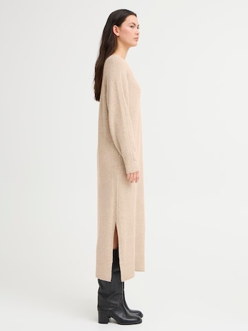 ICHI - Vestido de malha 'IHDASILA' em bege