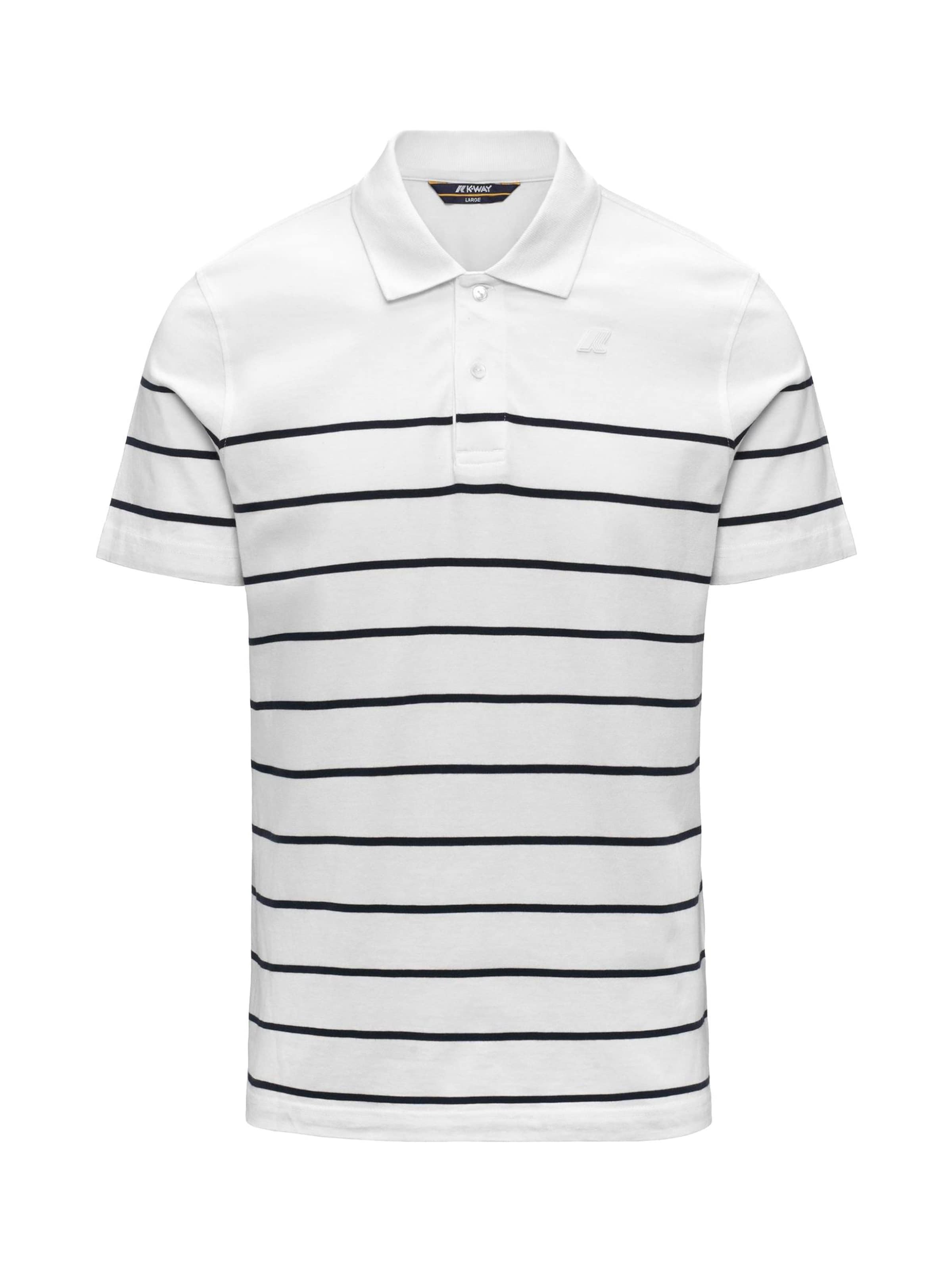 K-Way Shirt 'K-WAY LAYO-FRENCH JERSEY YARN DYED POLO'‌‌‌‌‌‌‌‌‌ in Weiß: Vorderseite