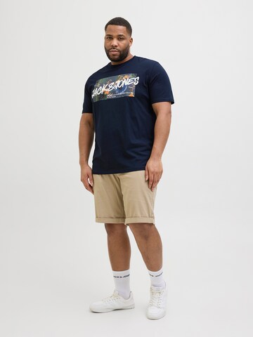 mėlyna Jack & Jones Plus Marškinėliai 'JJHawaii'
