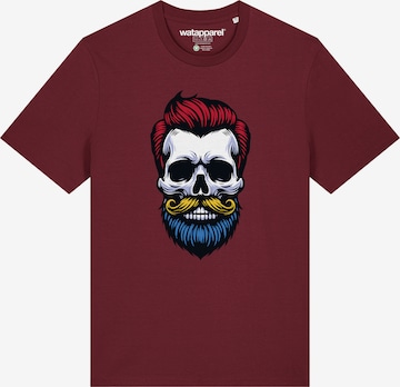 Watapparel Shirt 'Hipster Skull' in Red: front