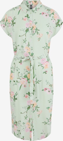 Robe-chemise 'Nya' PIECES en vert : devant