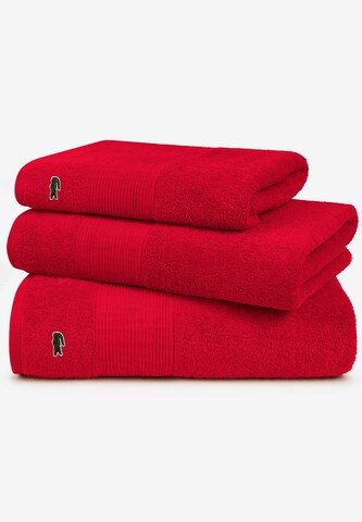 LACOSTE Shower Towel 'LE CROCO' in Red