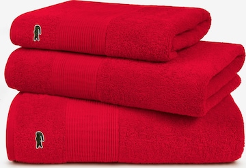 LACOSTE Shower Towel 'L LE CROCO' in Red
