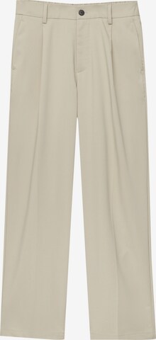 Pull&Bear Loosefit Bandplooibroek in Beige: voorkant