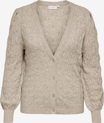 ONLY Carmakoma Knit Cardigan 'Fia Katia' in Brown: front